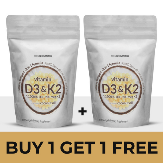 SeenInnovations™ D3+K2 Coconut Oil Softgels