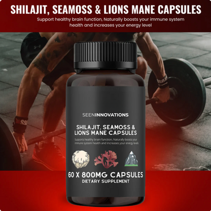 SHILAJIT, SEA MOSS, LION'S MANE CAPSULES.